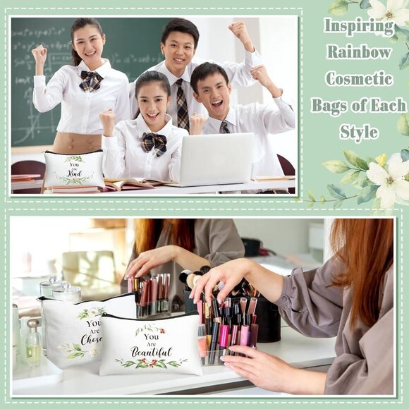 16 Pcs Christian Cosmetic Bags Bulk Christian Inspirational Gift for Women Relig - Picture 6 of 7